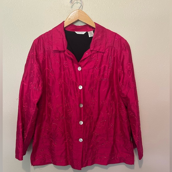 Laura Ashley Pink Button Down Blazer - Picture 1 of 11